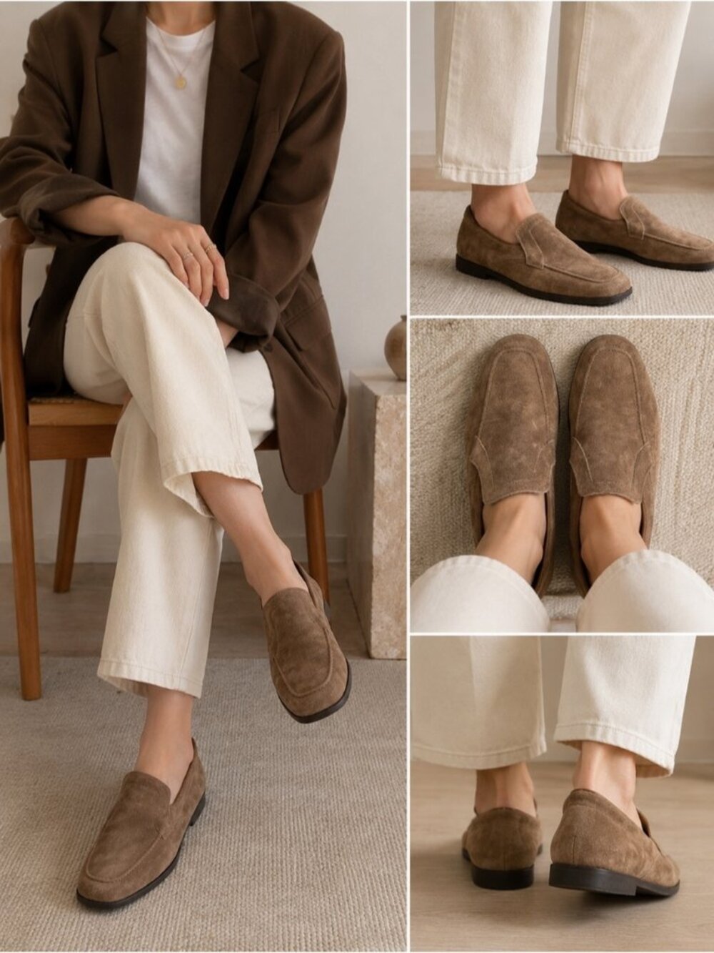 Hush Puppies Brown Suede Loafers Women’s 10 to 10.5 Wide Made in Canada NOS
